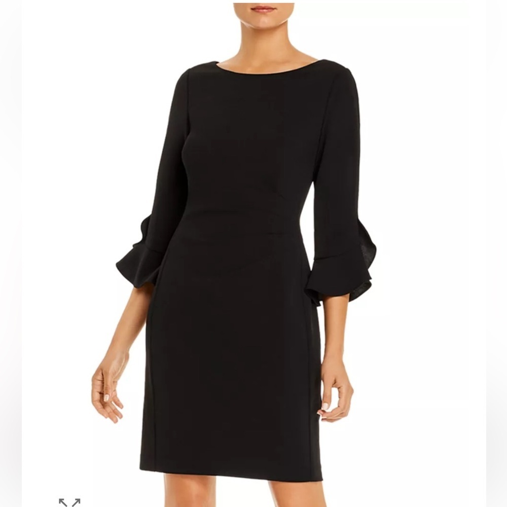 EUC Karl Lagerfeld Paris Belle Sleeve Scuba Dress in Black size 2